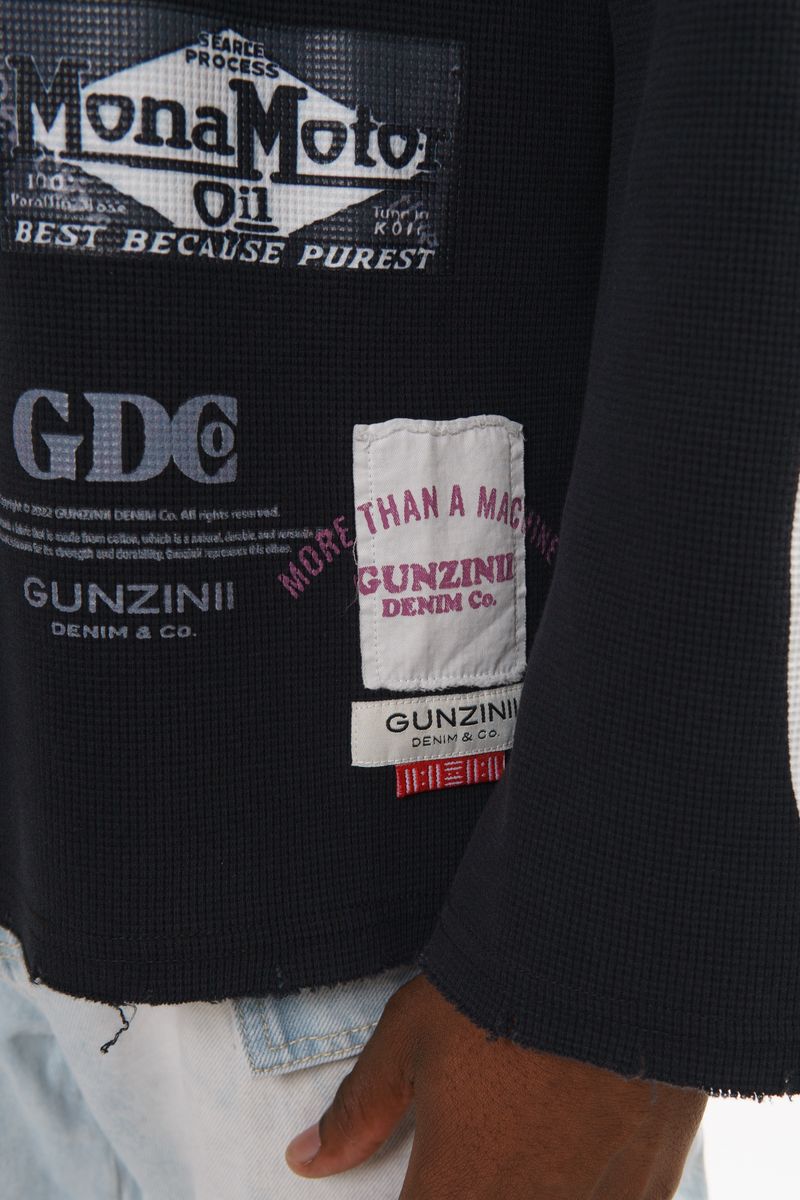 Gunzinii French Terry Crewneck Sweatshirt - Black