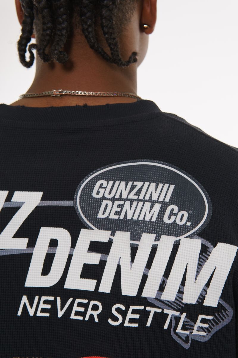 Gunzinii French Terry Crewneck Sweatshirt - Black