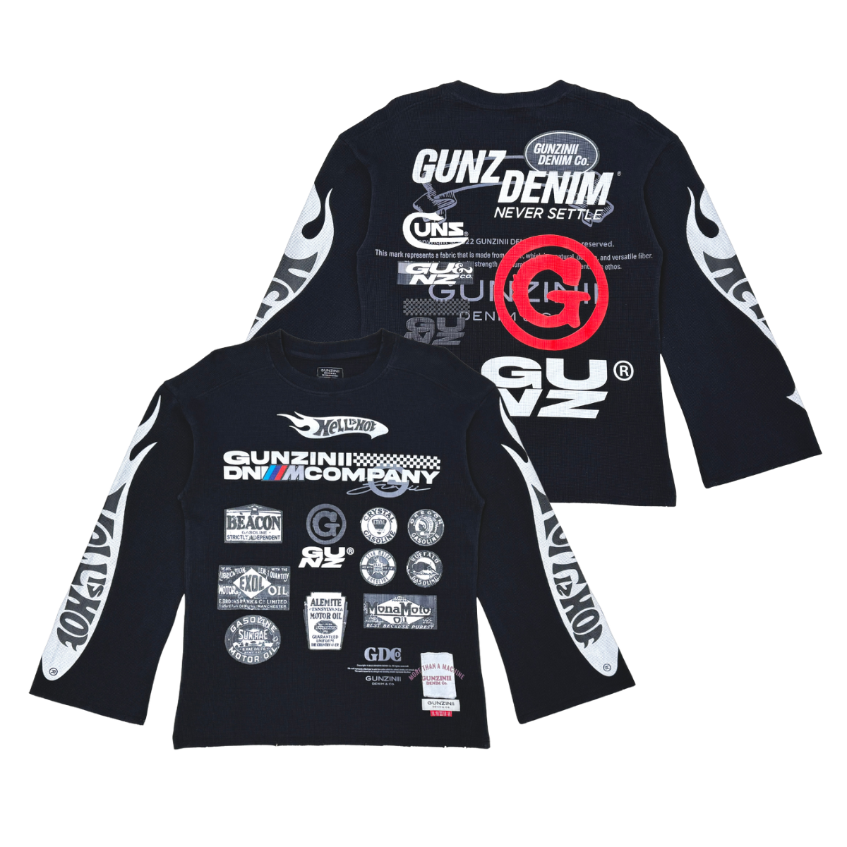 Gunzinii French Terry Crewneck Sweatshirt - Black