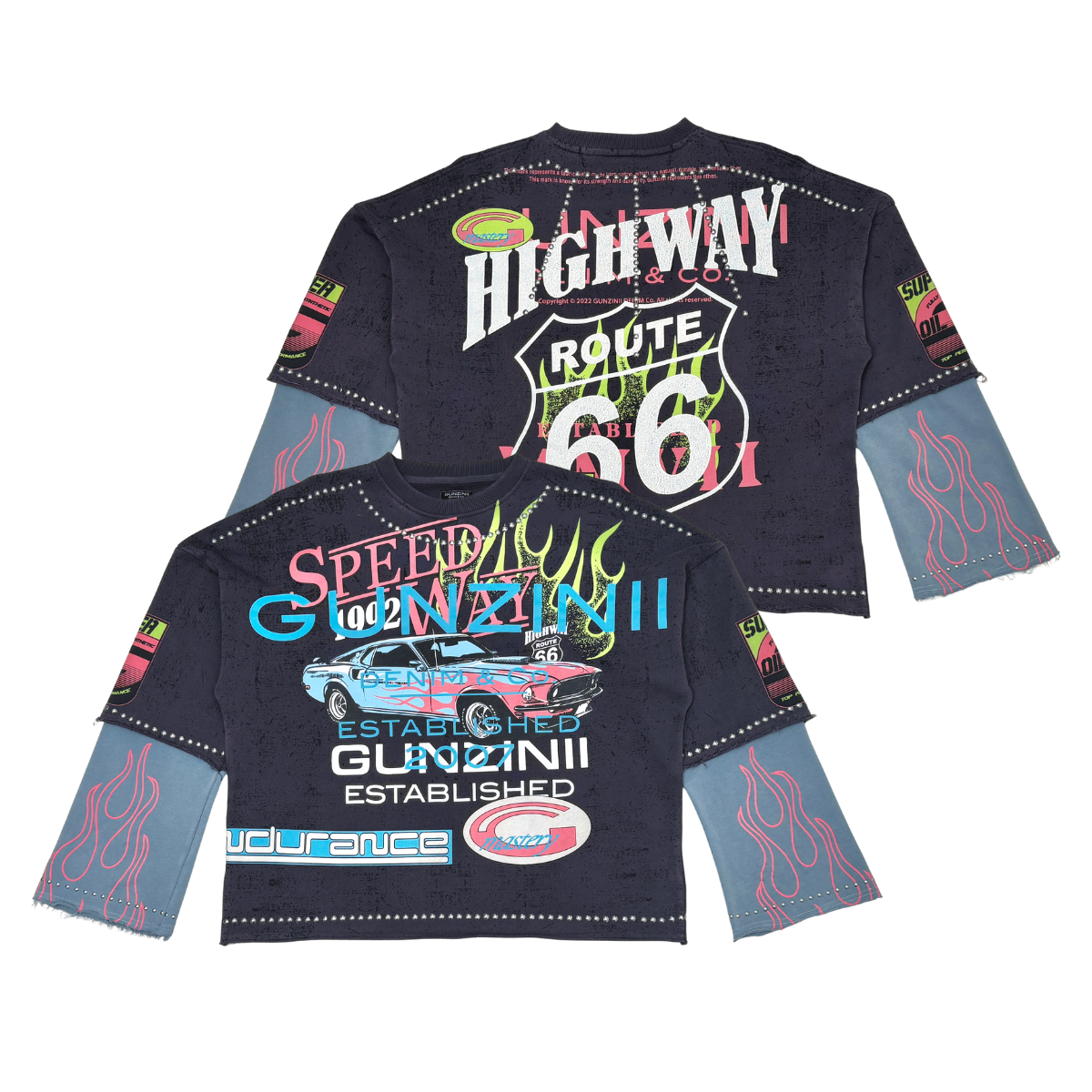 Gunzinii Long Sleeve Top - Dark Blue