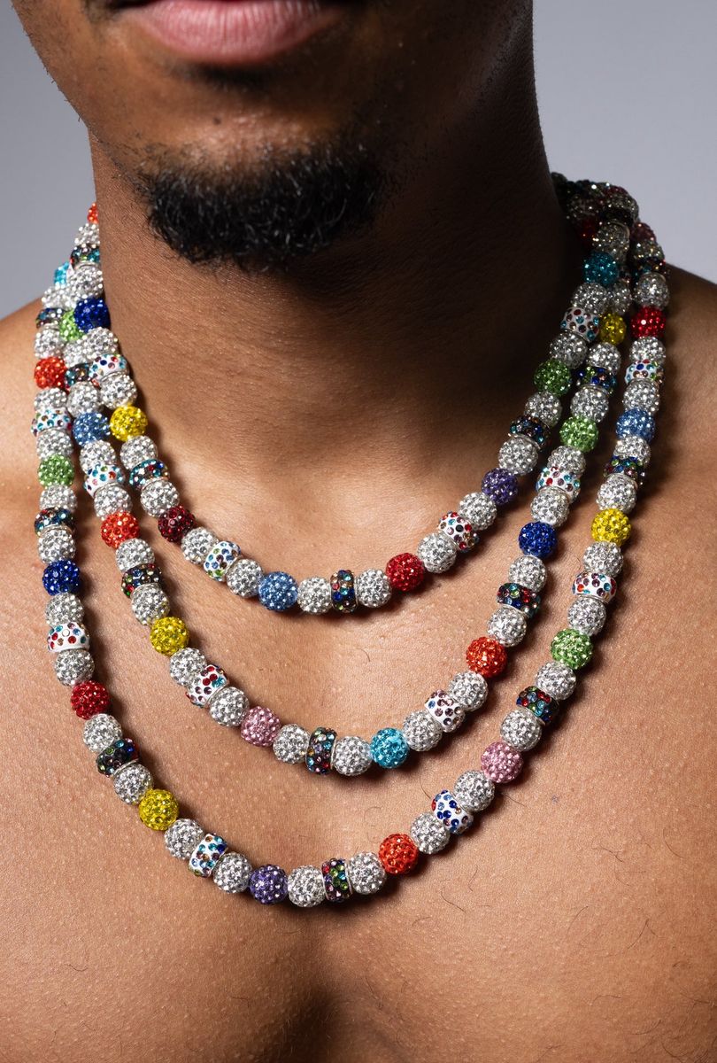 Krazy Ambition Confetti Pocket Chain Necklace - Multicolor