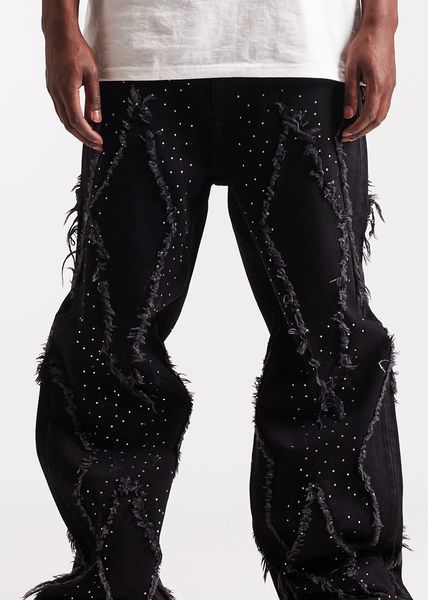 Embellish Icon Baggy Denim Men's Jeans - Black