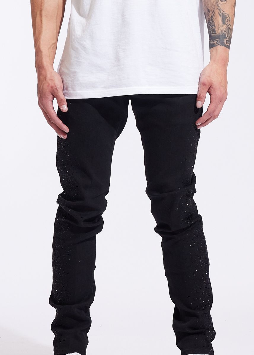Embellish Frost Denim Men's Jeans - Black
