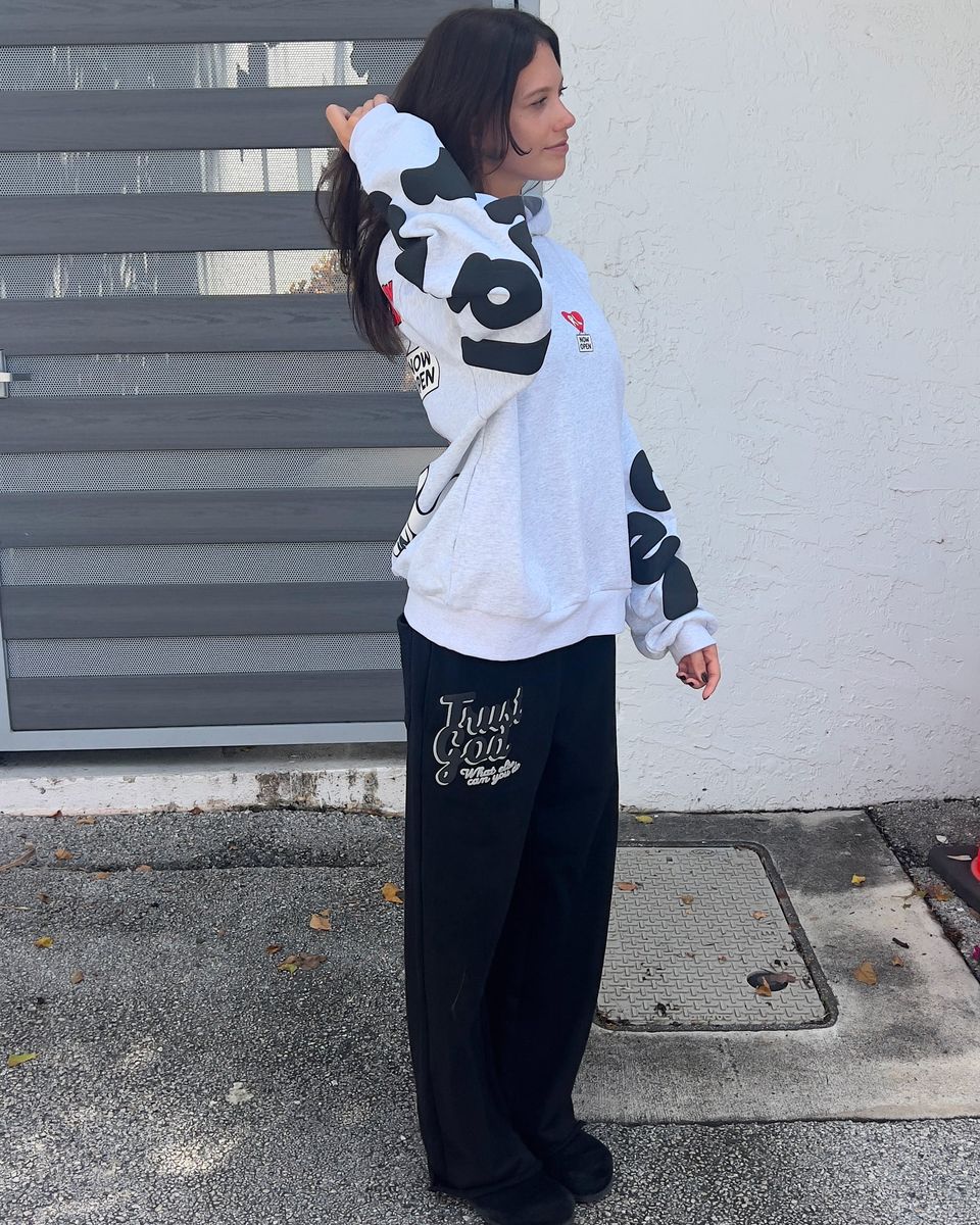 Red Letters Therapy Scattered Hoodie - White