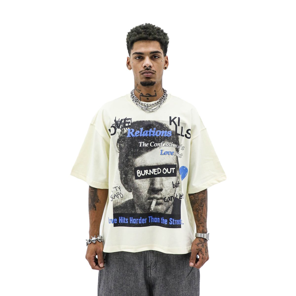 Heights Collage T-Shirt - Distressed