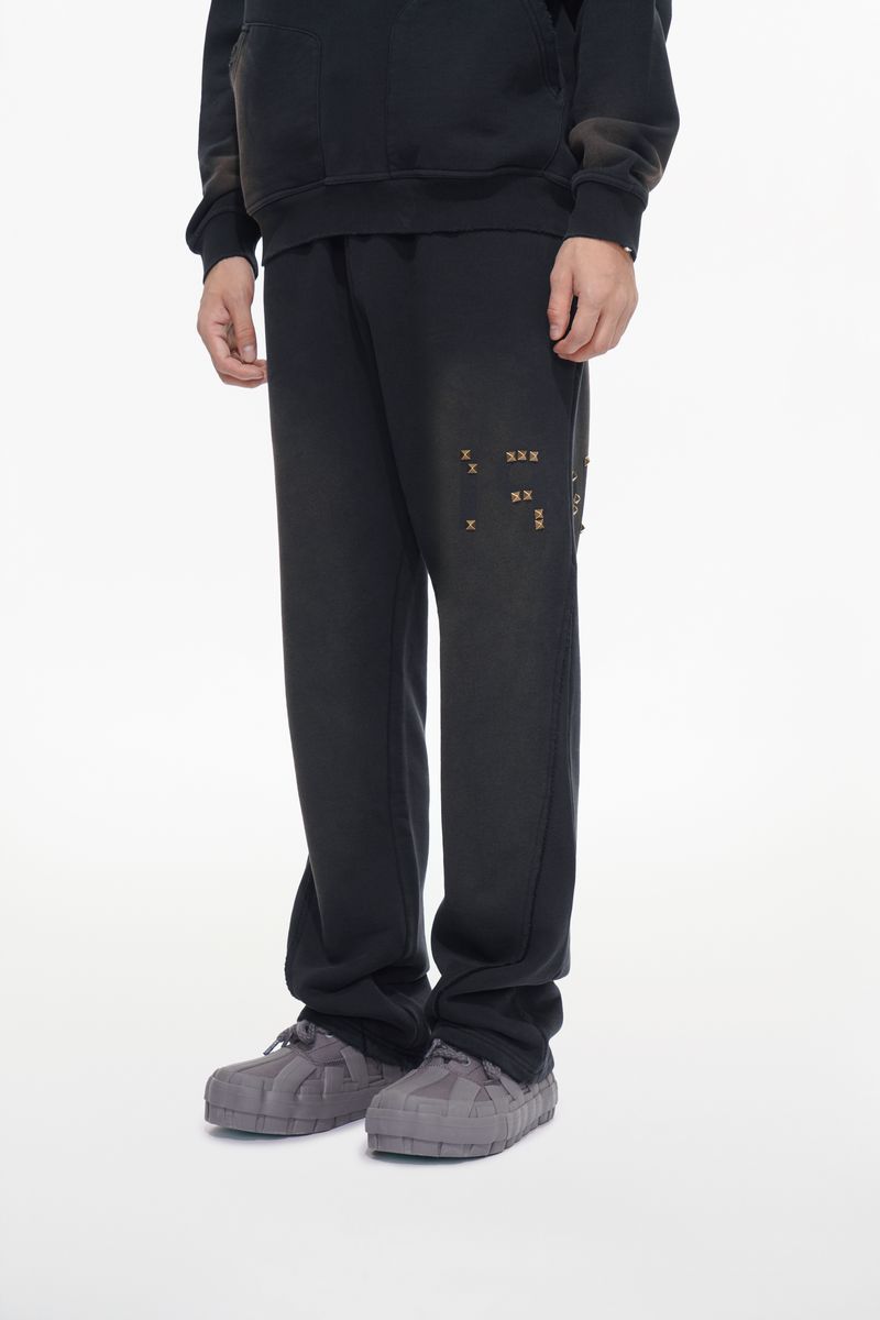 Valabasas Stand Black And Blue Pants Sweatpants - Embroidered Details