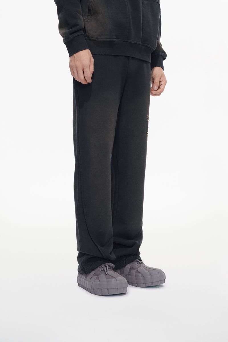 Valabasas Stand Black And Blue Pants Sweatpants - Embroidered Details