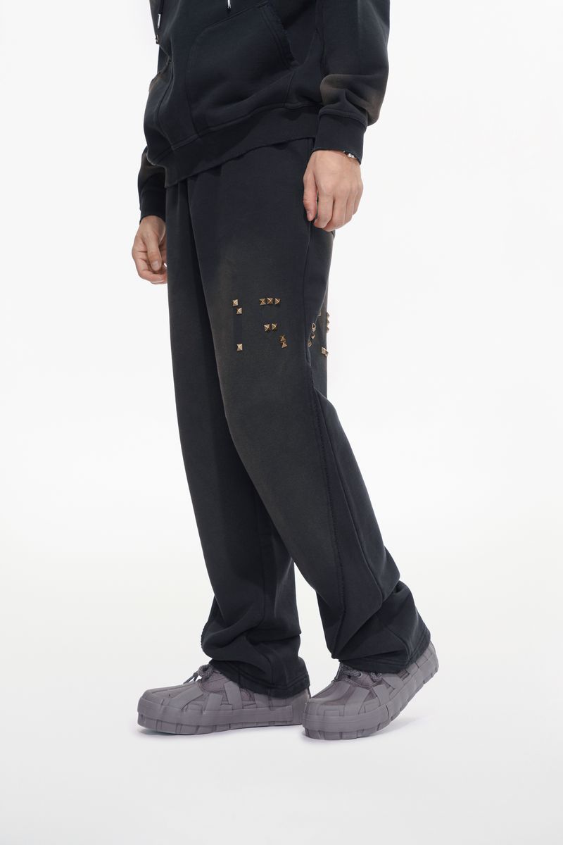 Valabasas Stand Black And Blue Pants Sweatpants - Embroidered Details