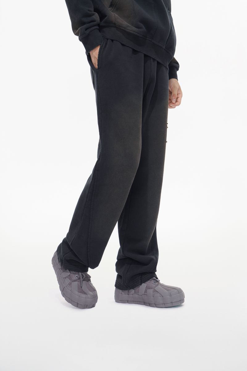 Valabasas Stand Black And Blue Pants Sweatpants - Embroidered Details