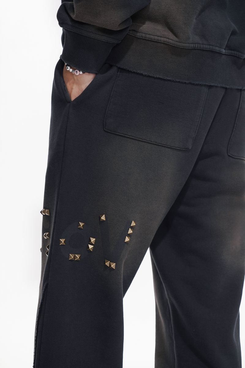 Valabasas Stand Black And Blue Pants Sweatpants - Embroidered Details