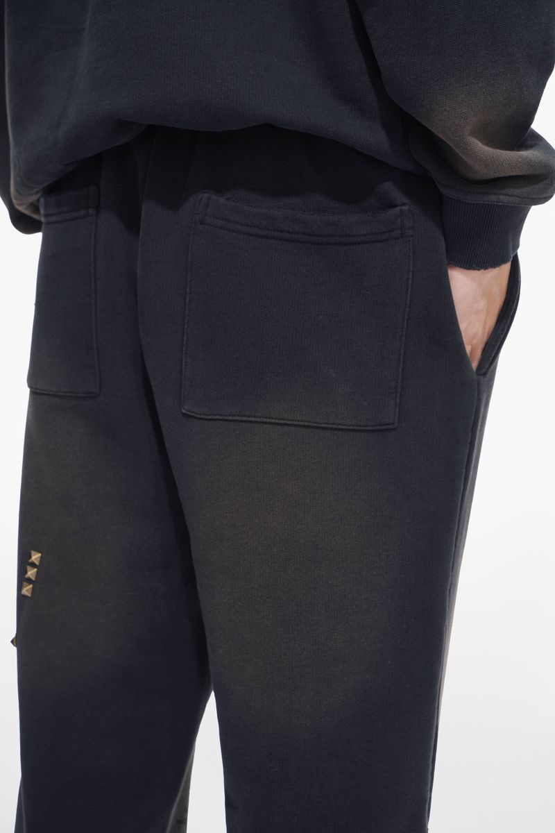 Valabasas Stand Black And Blue Pants Sweatpants - Embroidered Details