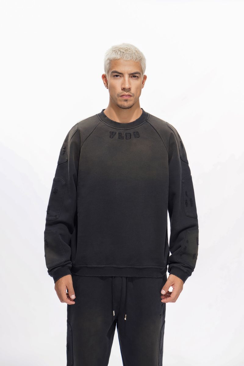 Valabasas Shield Crewneck Men's Sweatshirt - Embroidered Text