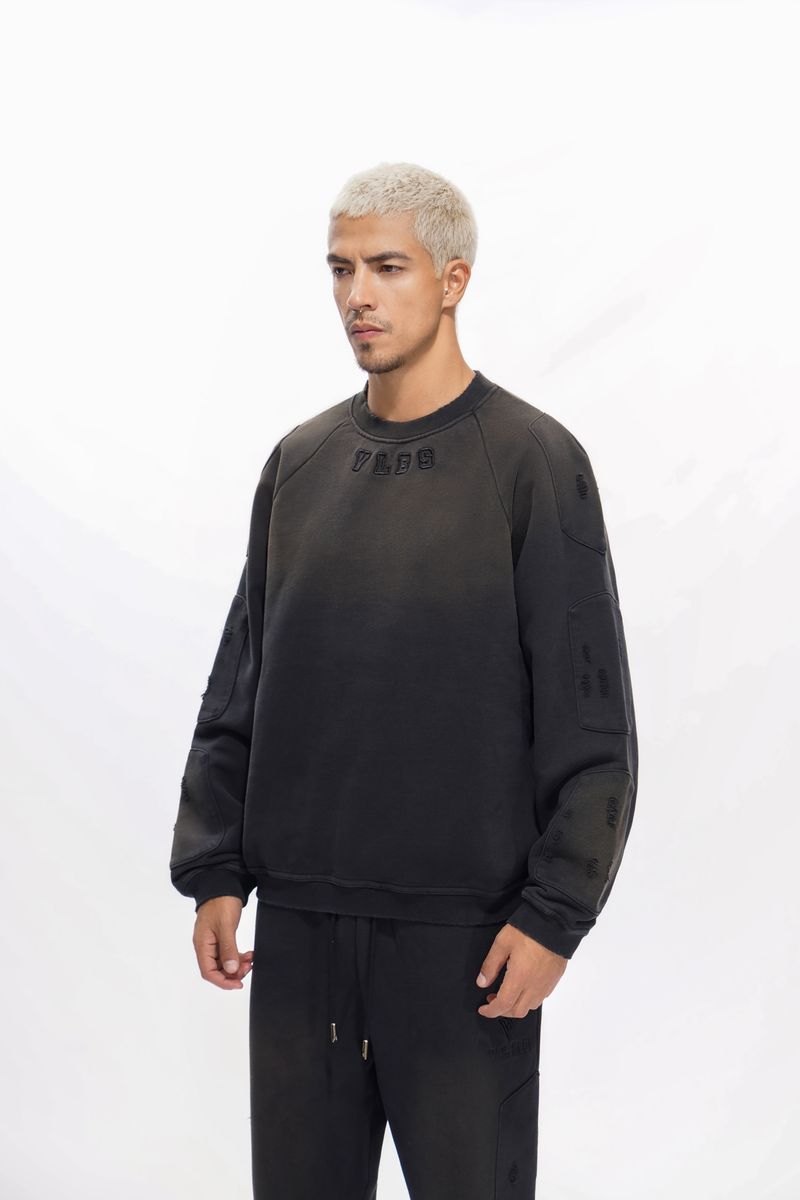 Valabasas Shield Crewneck Men's Sweatshirt - Embroidered Text