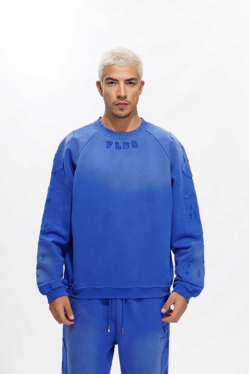 Valabasas Shield Crewneck Men's Sweatshirt - Embroidered Text