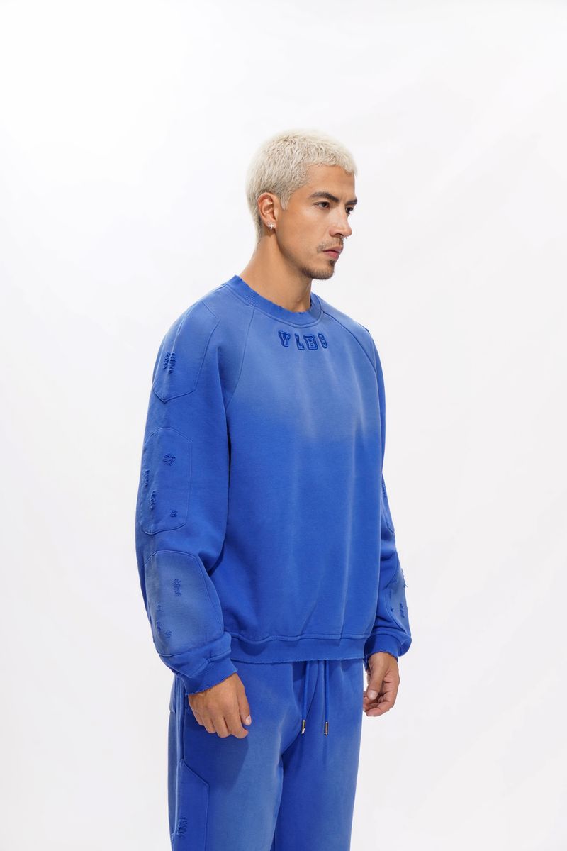 Valabasas Shield Crewneck Men's Sweatshirt - Embroidered Text