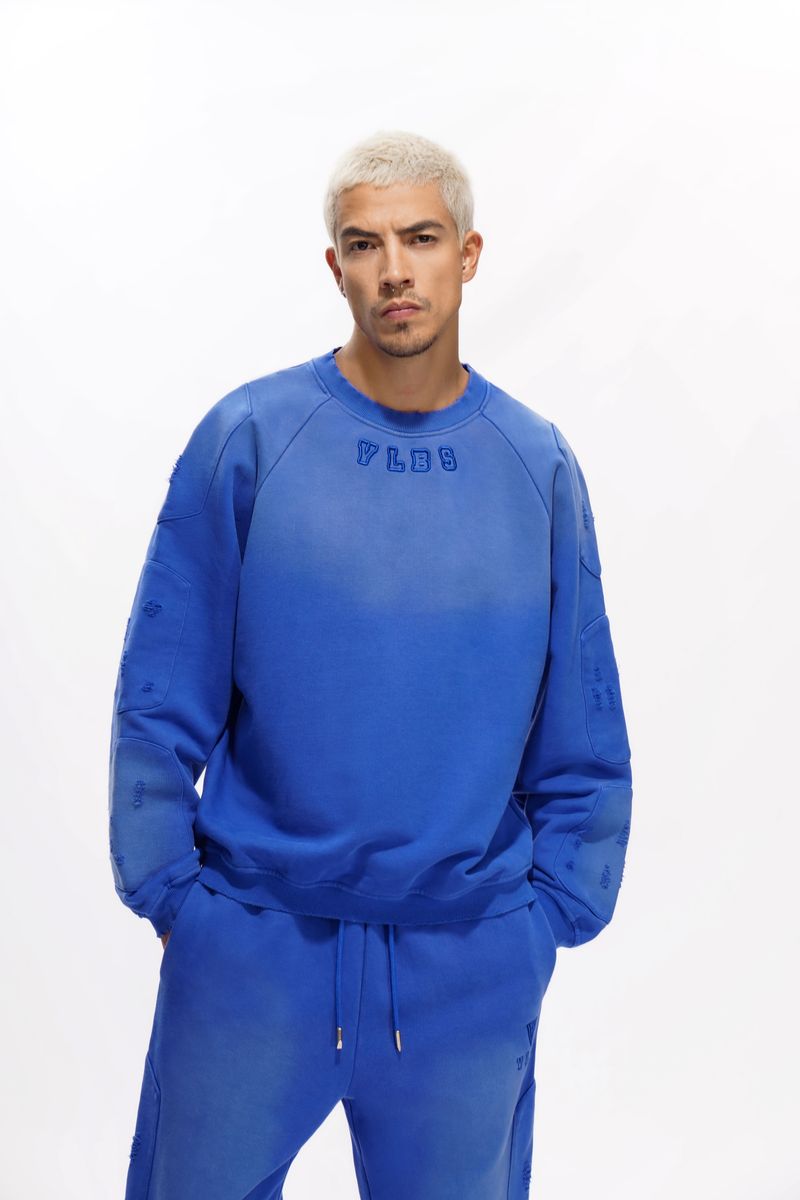 Valabasas Shield Crewneck Men's Sweatshirt - Embroidered Text
