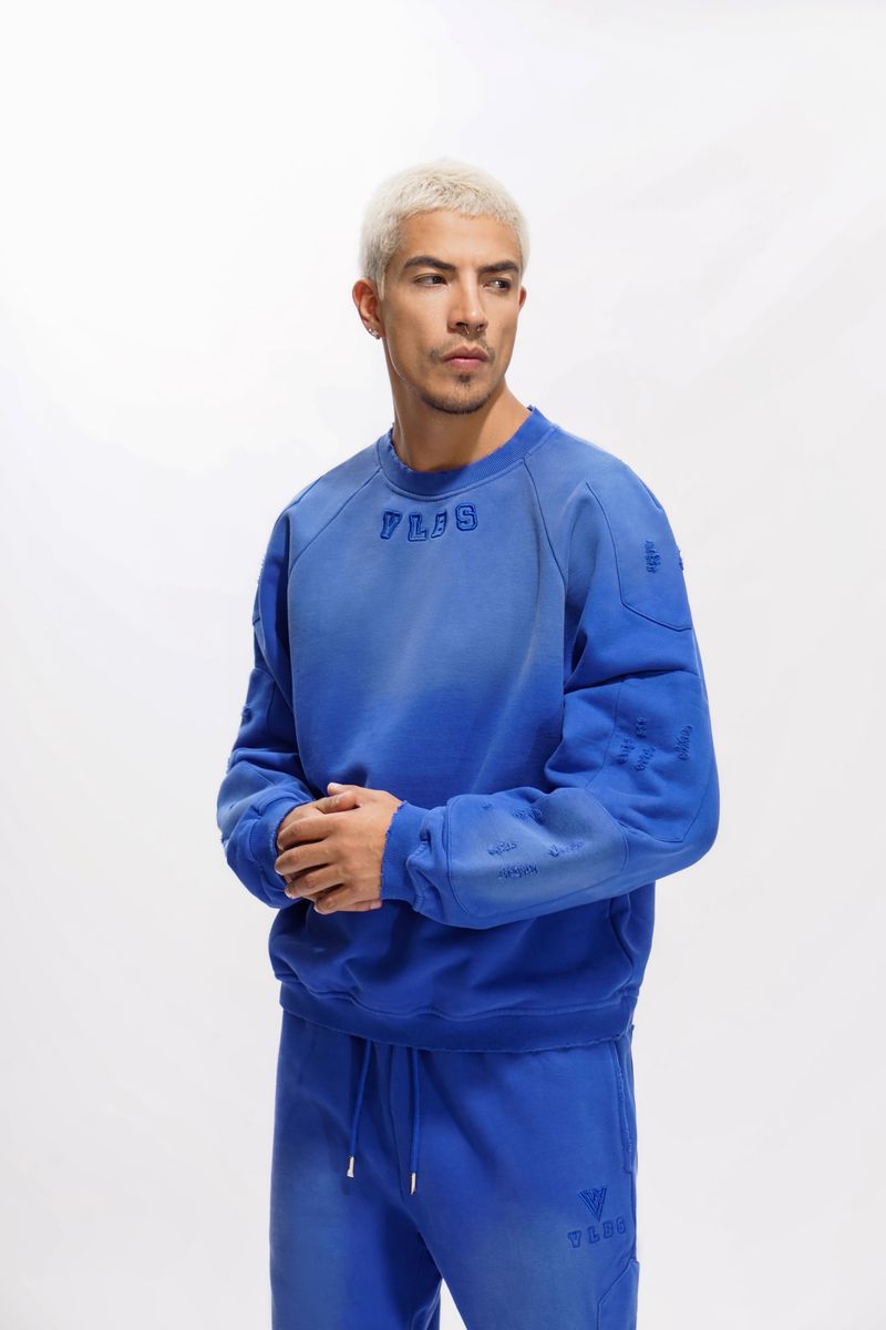 Valabasas Shield Crewneck Men's Sweatshirt - Embroidered Text