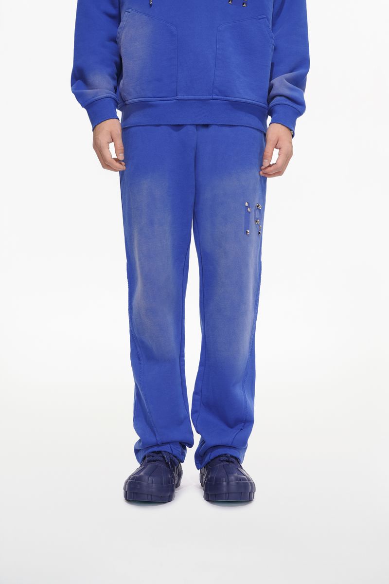 Valabasas Stand Black And Blue Pants Sweatpants - Embroidered Details
