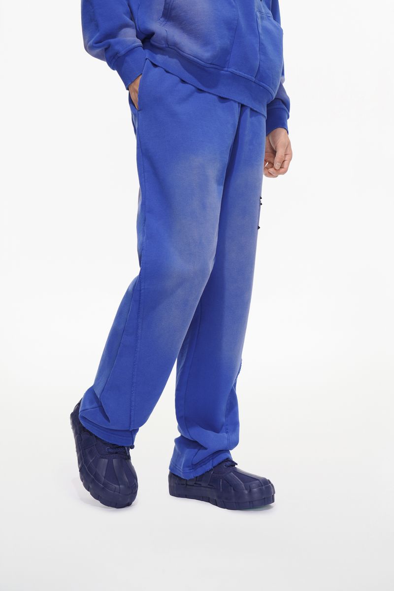 Valabasas Stand Black And Blue Pants Sweatpants - Embroidered Details