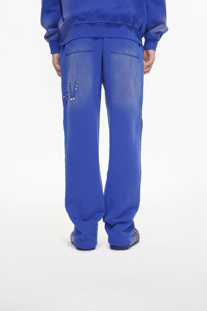 Valabasas Stand Black And Blue Pants Sweatpants - Embroidered Details