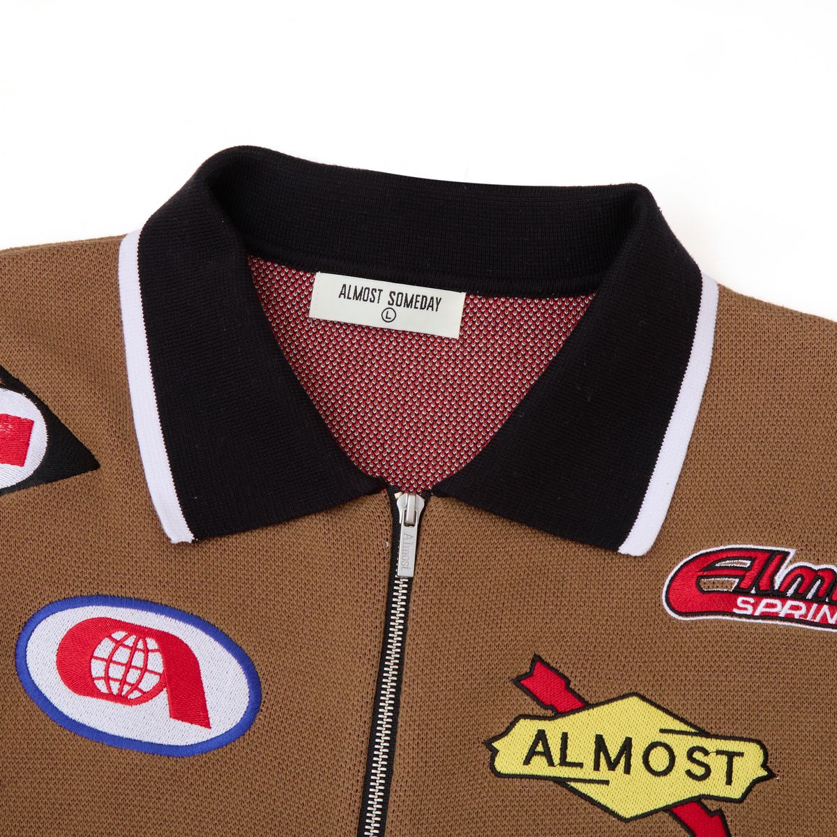 Almost Someday Moto Knit Jacket - Brown