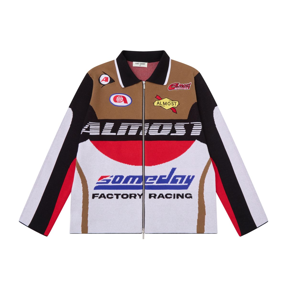 Almost Someday Moto Knit Jacket - Brown