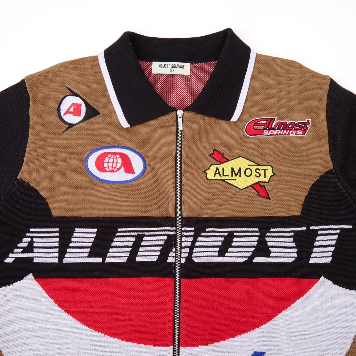 Almost Someday Moto Knit Jacket - Brown