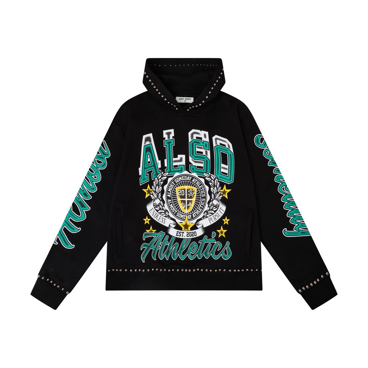 Almost Someday Athletics Hoodie - Black for Men