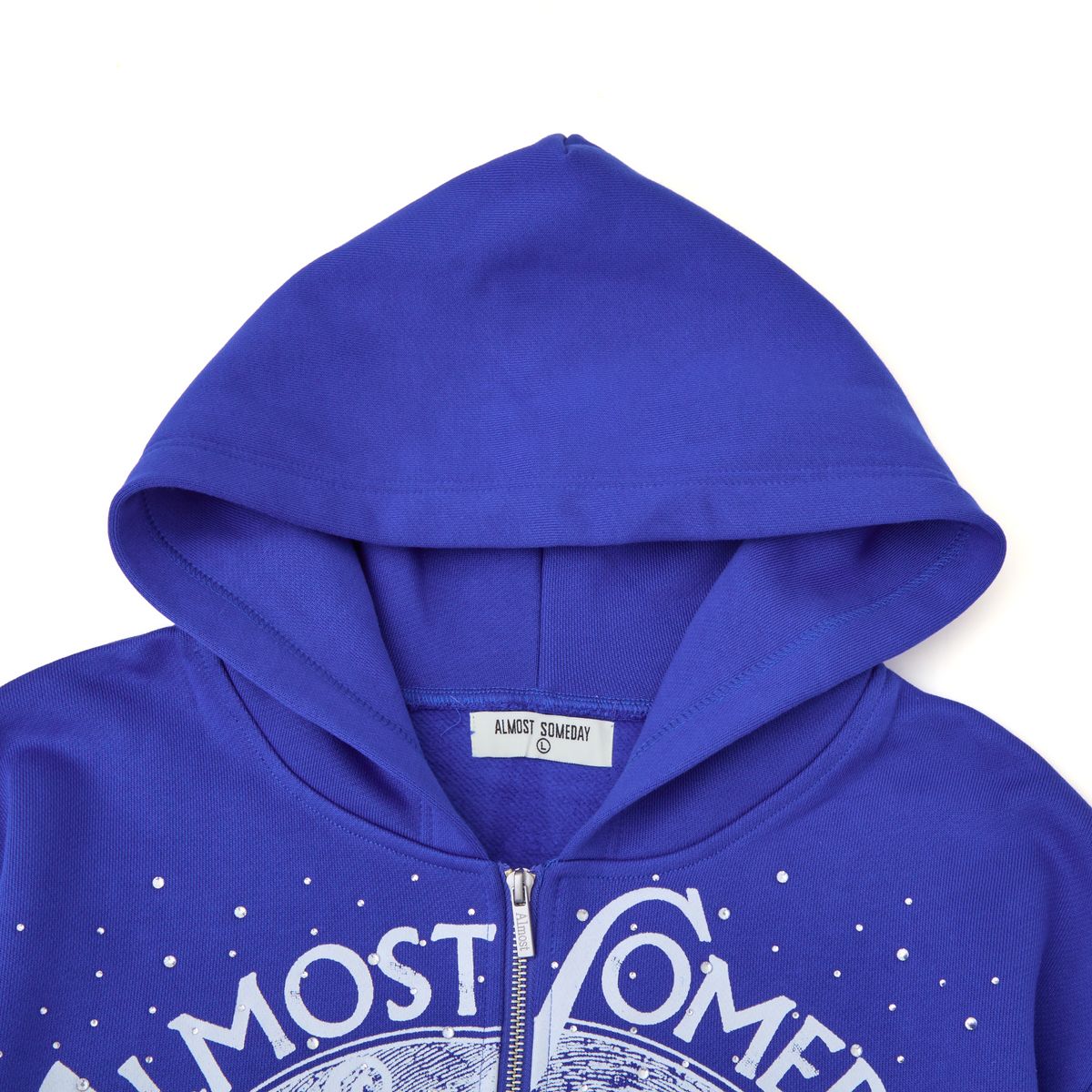 Almost Someday Lavish Zipup Hoodie - Blue