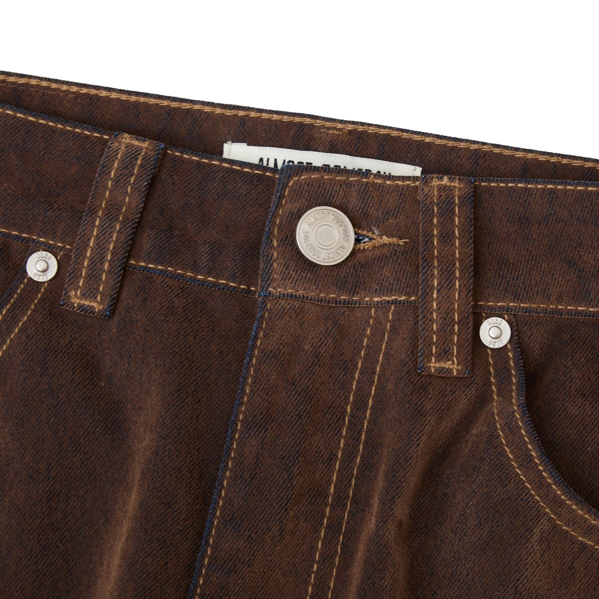 Almost Someday Upscale Velour Pants - Brown