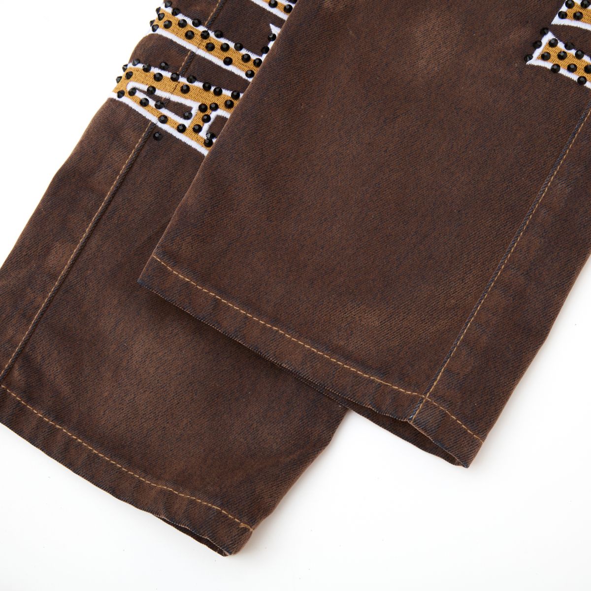 Almost Someday Upscale Velour Pants - Brown