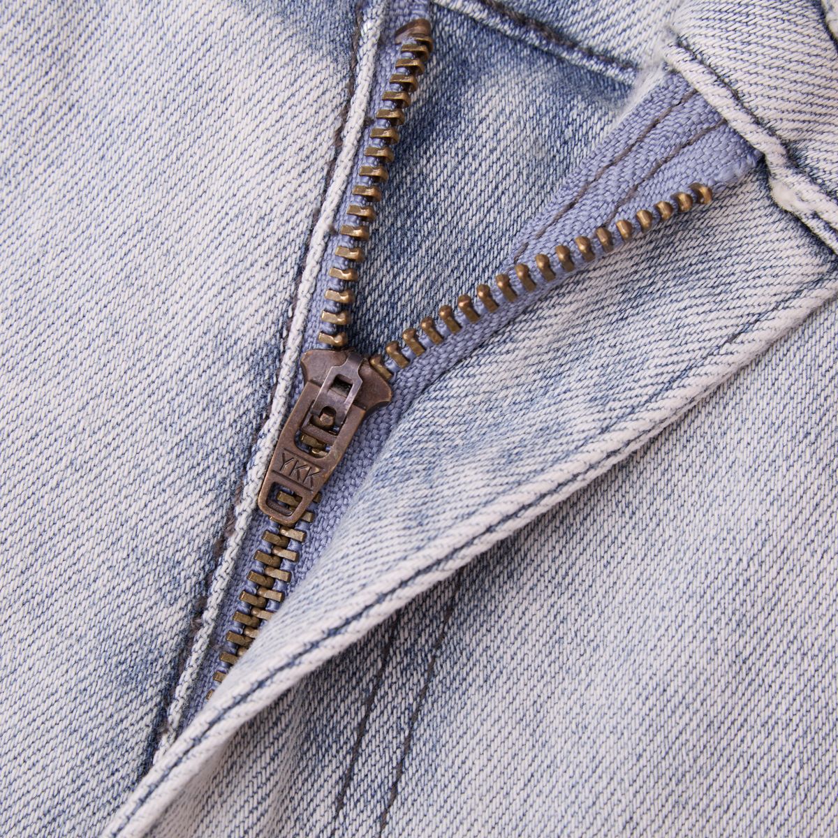 Almost Someday Moto Embossed Jeans - Light Wash