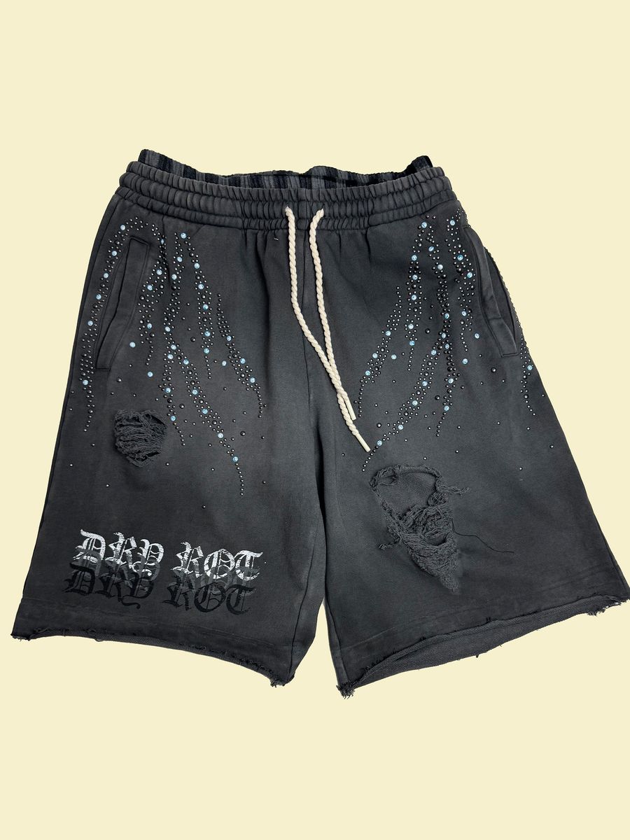 Dry Rot Midnight Fray Shorts - Black