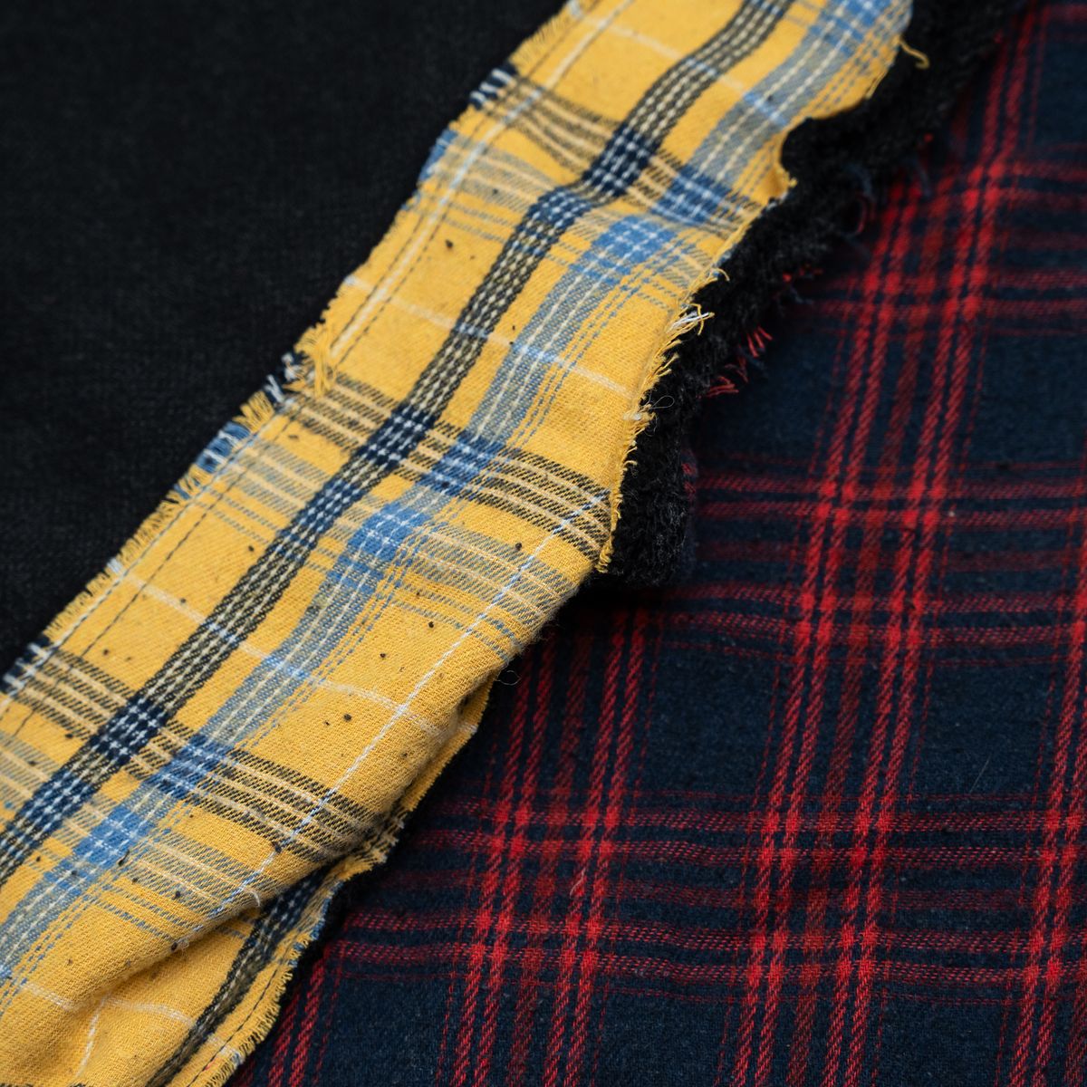 Free Refills Multi Flannel Hoodie Men's - Black