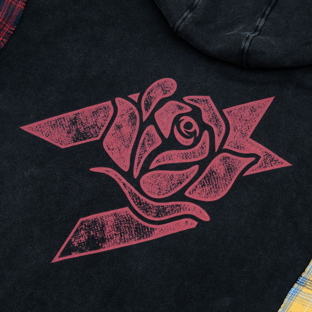 Free Refills Multi Flannel Hoodie Men's - Black