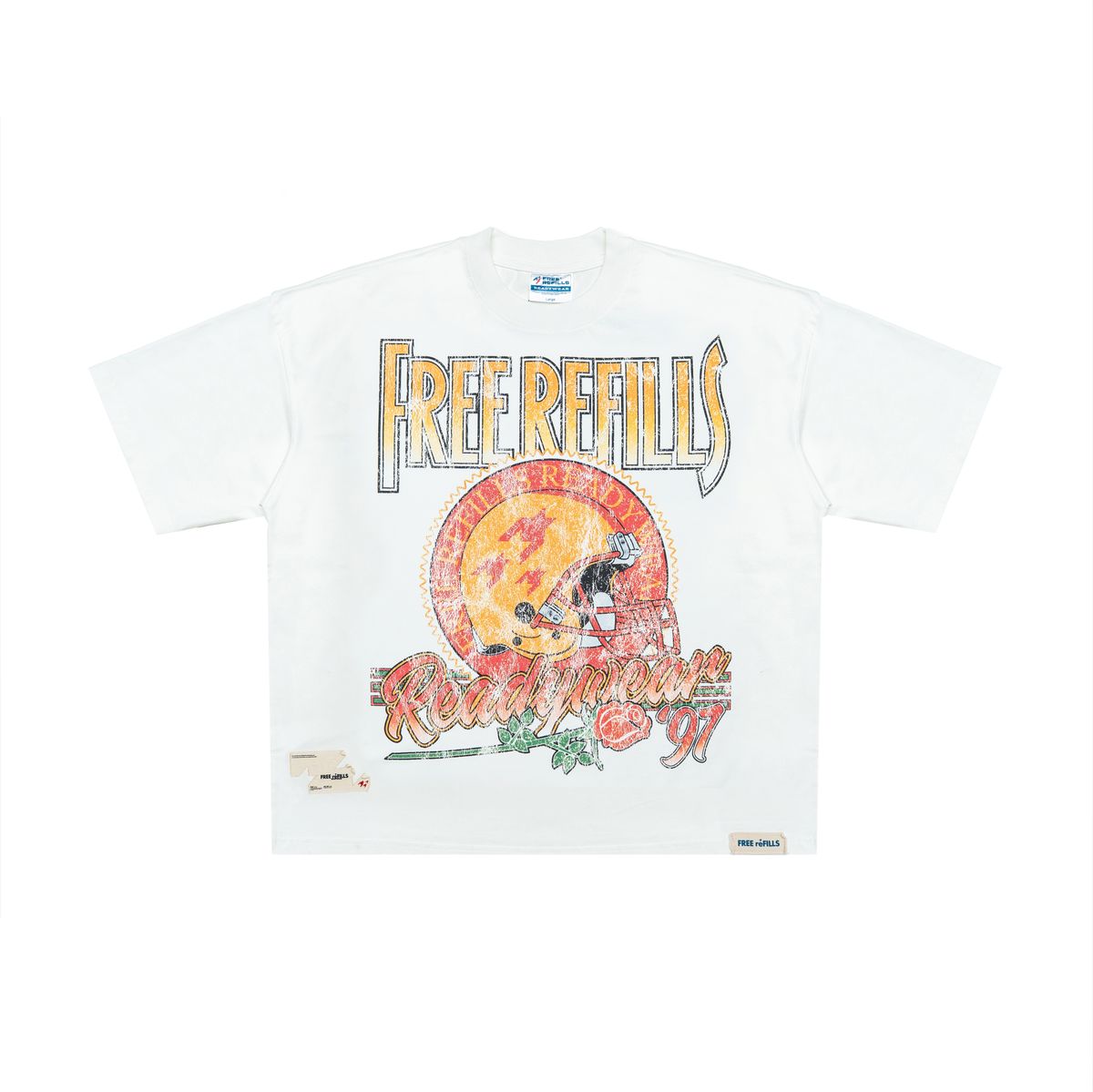 Free Refills Rose Bowl Tee - White T-Shirt