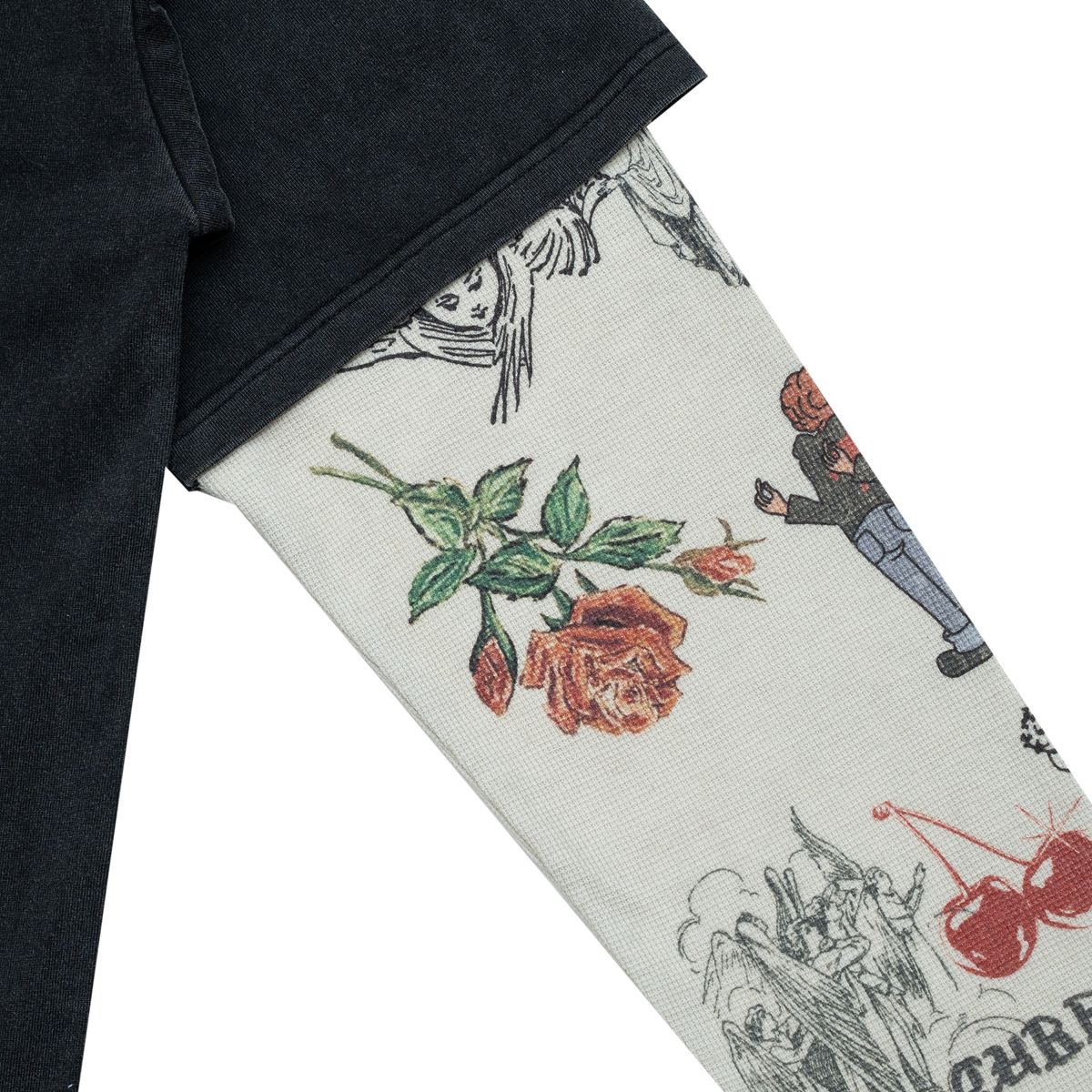 Free Refills Graffiti Thermal L/S Tee Men's - Black