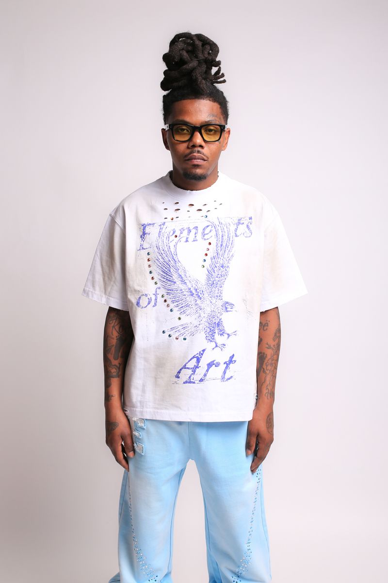 Elements Of Art Flight Tee Men's T-Shirt - White