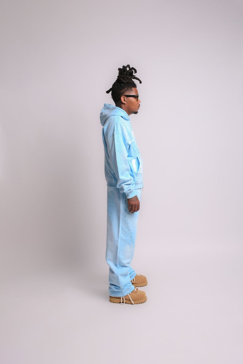 Elements Of Art Cluster Men's Sweatpants - Light Blue