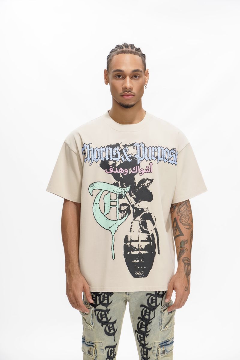 Trnchs Soldier T-Shirt - Oversized Fit Tan