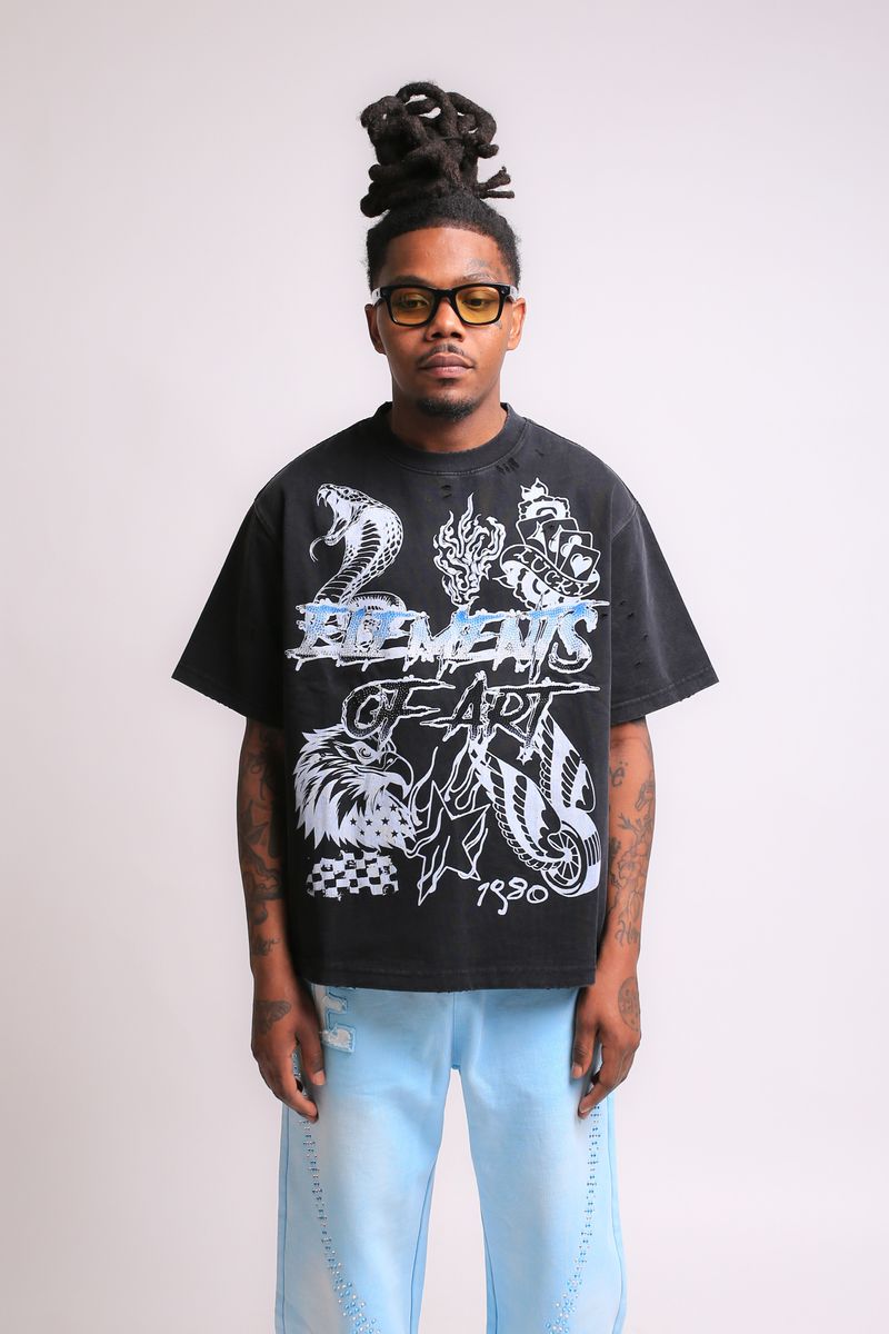 Elements Of Art Dominion Tee Men's T-Shirt - Black