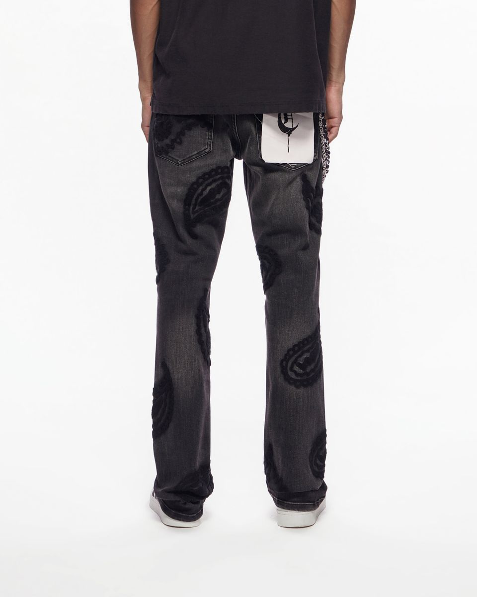 Trnchs Paisley Denim Pants - Flare Fit