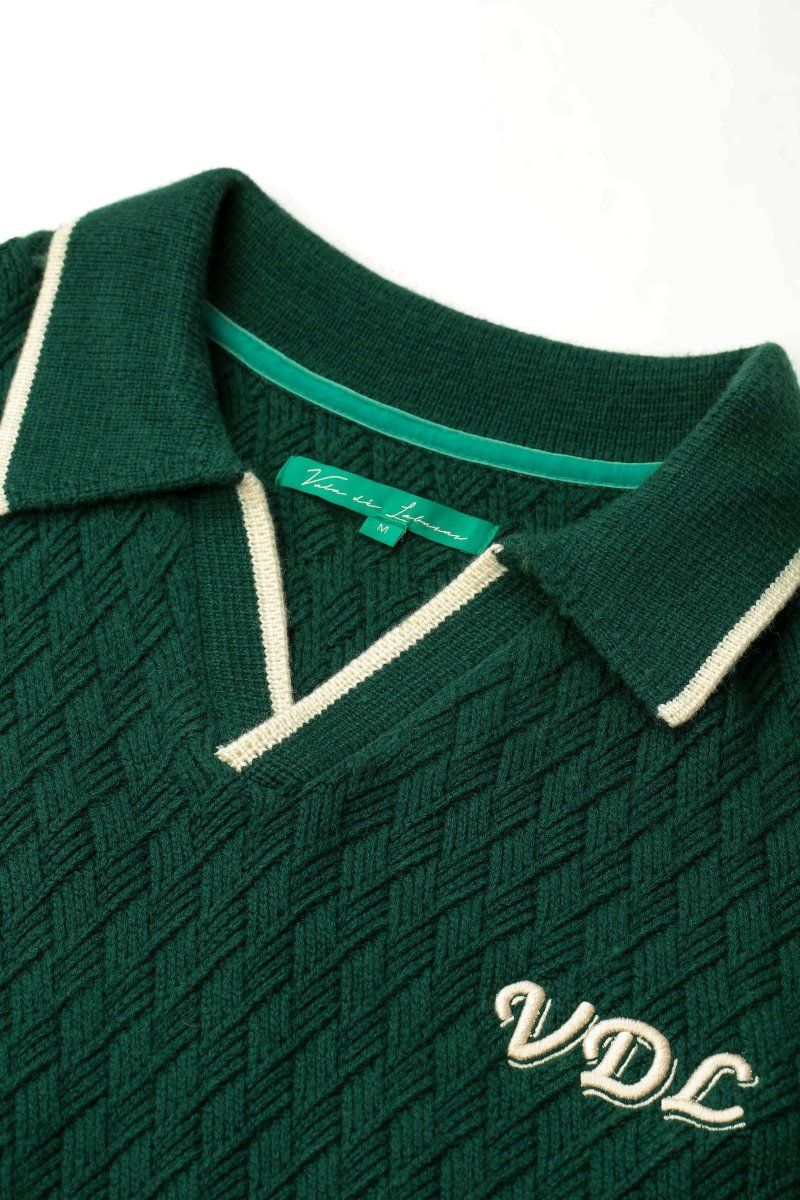 Vala De Labasas Solis Knit Polo Men's Shirt - Quilted Pattern