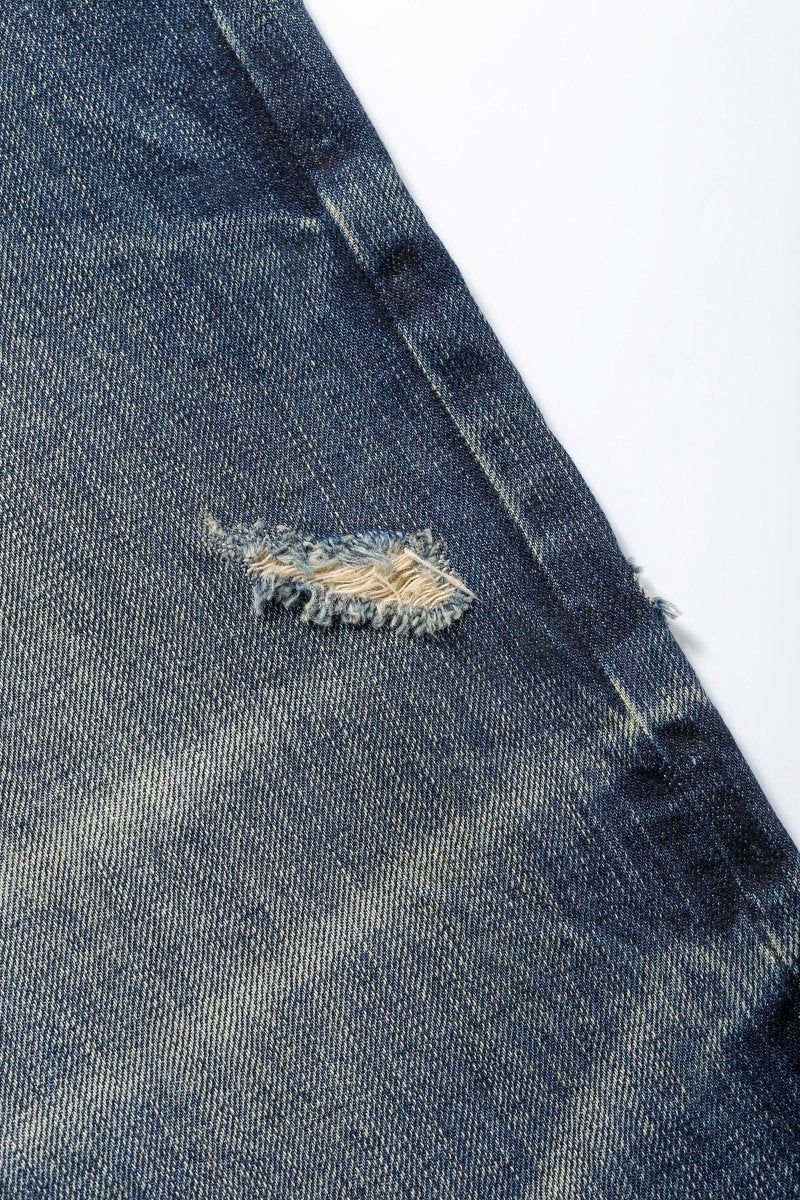 Vala De Labasas Trame Selvedge Baggy Jean - Distressed
