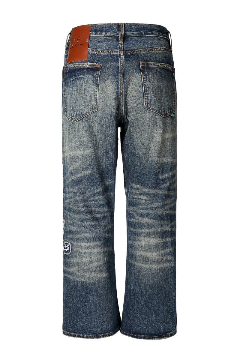 Vala De Labasas Trame Selvedge Baggy Jean - Distressed