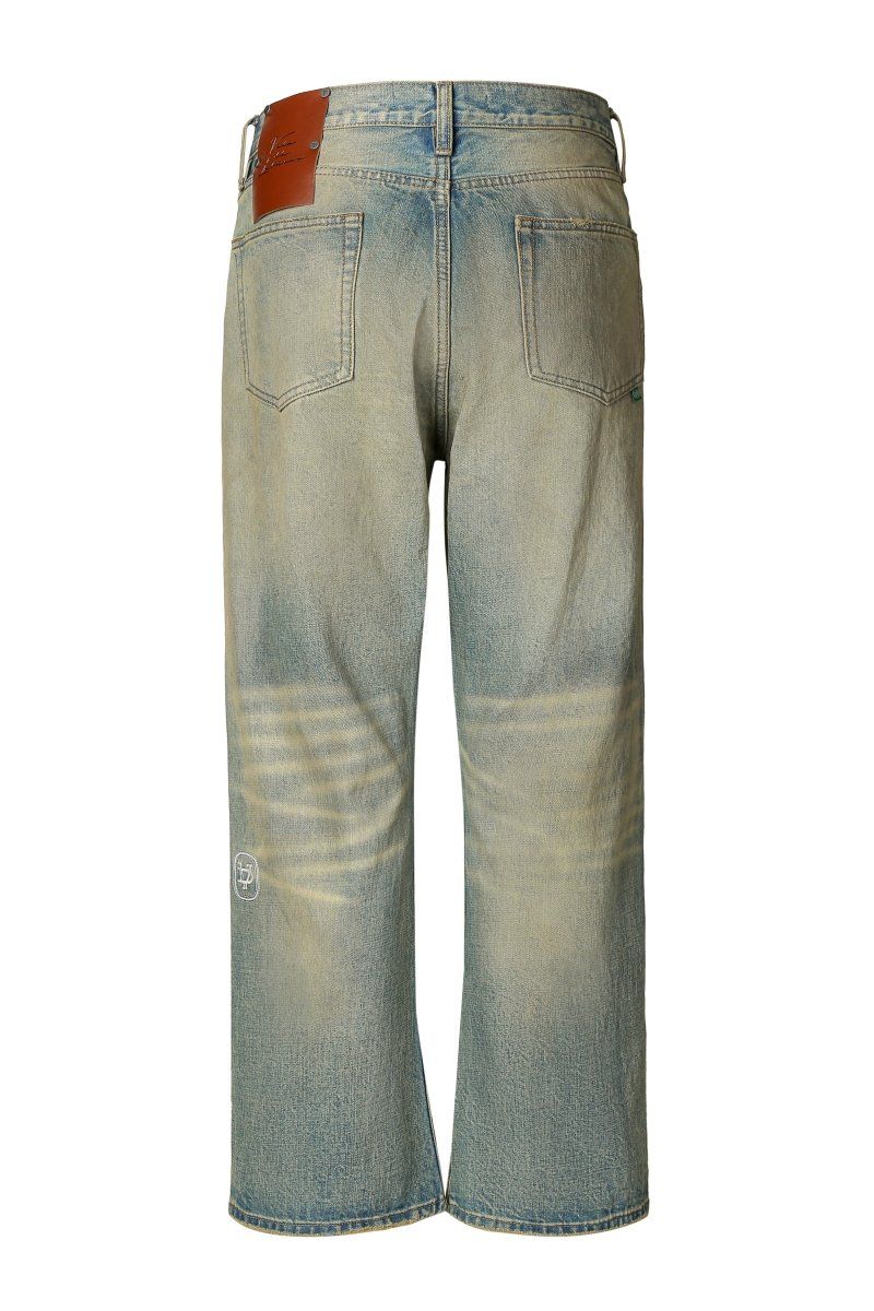 Vala De Labasas Trame Selvedge Baggy Jean - Distressed