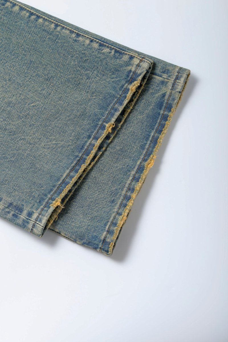 Vala De Labasas Trame Selvedge Baggy Jean - Distressed