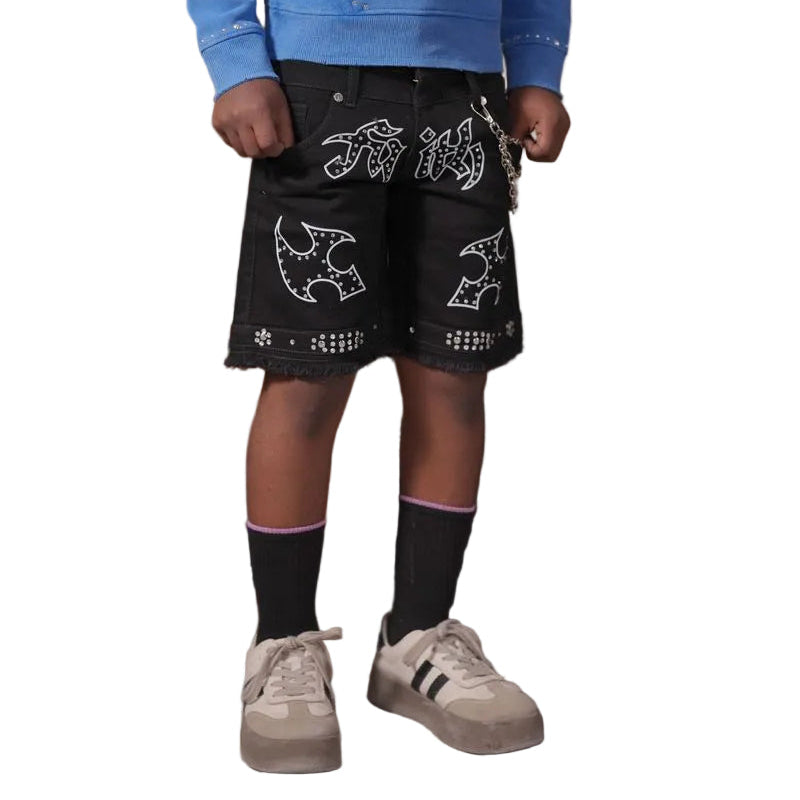 ELITE PREMIUM Faith Double Waist Baggy Shorts Kids - Feature