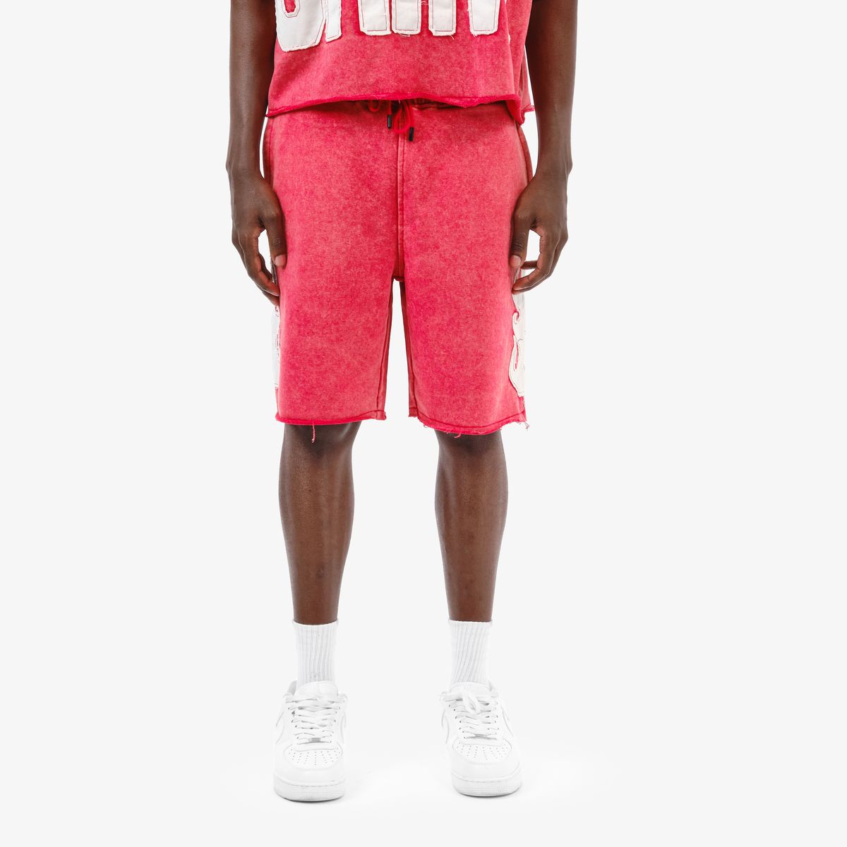 Copper Rivet Flame Shorts - Raw Hem