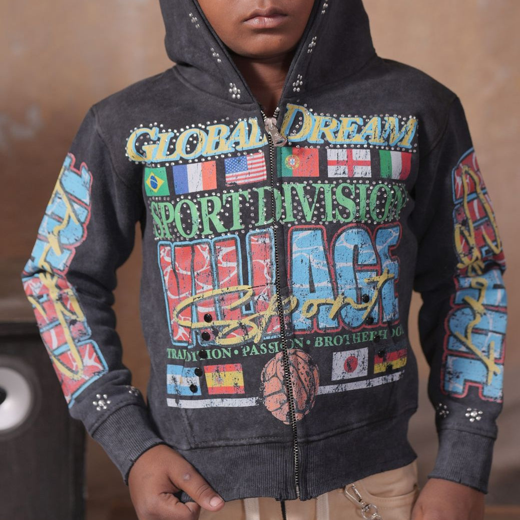 Elite Premium Global Dreams Zipup Hoodie Youth - Feature